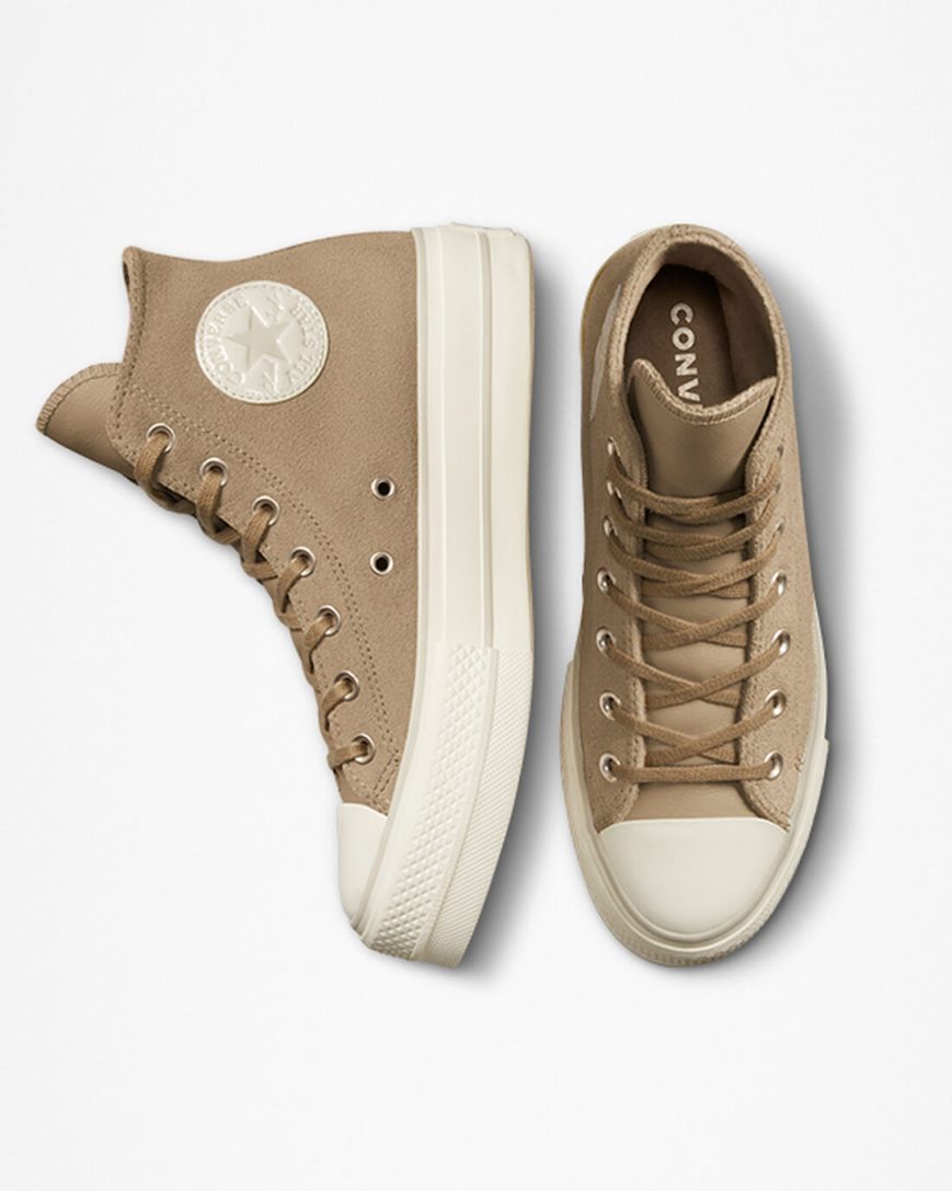 Topanky Na Platforme Converse Chuck Taylor All Star Lift Semisove Vysoke Damske Hnedožltý | SK 5Y11QG6